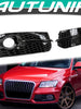 Black Front Fog Light Cover Grill For 2013-2017 AUDI Q5 Non-Sline fg172