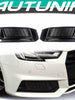 Black Front Fog Light Cover For Audi A4 B9 S-LINE S4 2017 2018