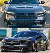For 2023-2025 Honda Accord Yofer Black Front Mesh Grill Grille - Meteorite Gray Trim