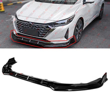 3pcs Glossy Black Front Bumper Lip Splitter Kit For 2024+ Nissan Sentra Sedan