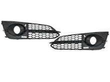 All Black Front Fog Light Grille Covers For Audi A8 S-Line S8 D4 2015–2018