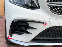 Black Front Canards Splitter Air Vent Trim for Mercedes GLC X253 C253 AMG 2016-2018 2019 pz109