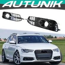 Front Bumper Fog Light Grill Cover for Audi A6 C7 S-line S6 2012-2015