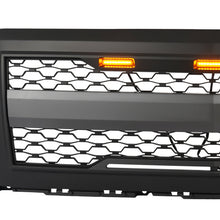 Matte Black Front Bumper Grille w/ Signal DRL Light For 2014-2015 Chevy Silerado 1500