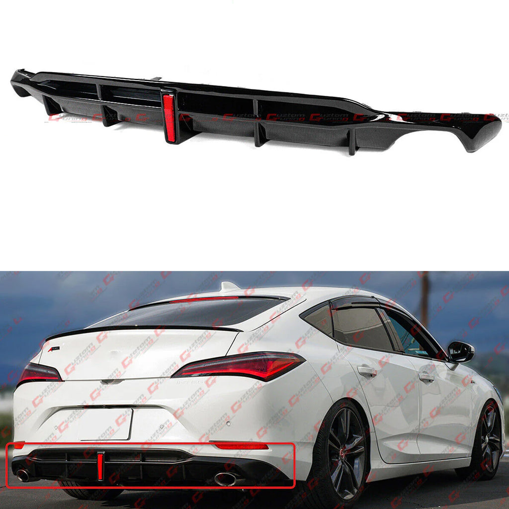 Black Rear Diffuser - Acura Integra 2023+ - Autunik.com