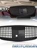 Black Front Bumper Grill For Mercedes W223 S680 S550 S580 Sedan 2021-2024 W/ACC