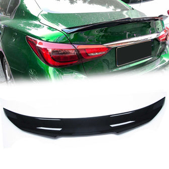 Gloss Black Rear Trunk Spoiler PSM Style For Infiniti Q50 Q50S 2014-2024