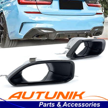 Black Square Exhaust Tips Replacement for BMW M240i M340i M440i M440d