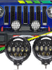 7 Inch LED Work Light Bar DRL Round Combo For Driving Offroad Truck