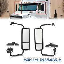 Pair Door Mirror Heated w/ Arm For Freighliner Columbia Century 2000-2017 Right+Left