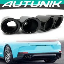 Black Exhaust Tips For 2017-2023 Porsche Panamera 971 Base Muffler Pipe
