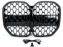 Black Diamond Front Bumper Grille w/ LED Light for BMW 4 Series G22 G23 430i M440i 2021-2026