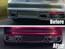 Gloss Black Dual Exhaust Tips For Porsche 911 992 Carrera S 4S 2020-2025