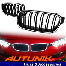 Gloss Black Front Kidney Grille Upper Radiator w/ LED Lights For 2013-2018 BMW 3 Series F30 320i 328i 335i Sedan