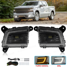 LED Fog Lights Lamps with DRL For 2019-2022 Chevy Silverado 1500 2500HD 3500HD