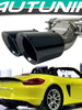 Black Exhaust Tips Tailpipe for Porsche 981 Cayman Boxster 2013-2016 et181