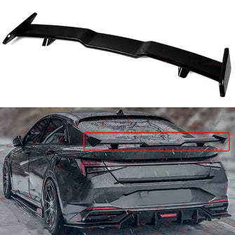 For 2021-2025 Hyundai Elantra Gloss Black Trunk Spoiler Wing