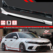 For 2022-2025 Honda Civic GF Bodykit Pearl White Black 2 Tone Side Skirt Extension