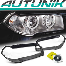 Left & Right Headlight Headlamp Lens Cover For BMW X3 E83 2004-2010