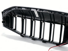 LED Illuminated Front Kidney Grille Dual Slat Gloss Black For BMW 3 Series G20 330i M340i 2023-2026