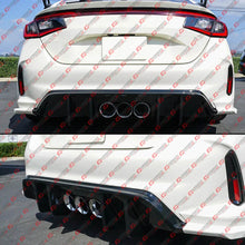For 2023-2025 Honda Civic Type-R FL5 CTM Gloss Black Shark Fin Rear Bumper Diffuser
