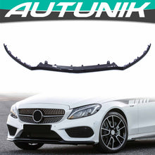 Gloss Black Front Bumper Lip Molding Trim For Mercedes W205 C205 C300 C450 C43 AMG 2015-2018 di98