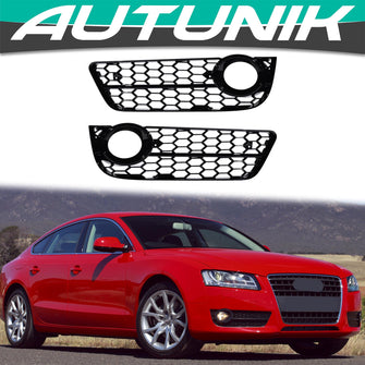 Front Fog Light Grill Cover For AUDI A5 B8 8T Non-Sline 2008-2012