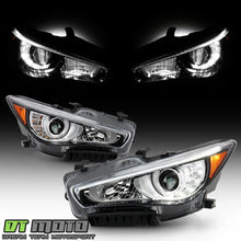 Left+Right Headlamps For 2014-2022 Infiniti Q50 w/o AFS LED DRL Projector Headlights Pair