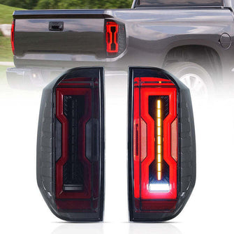 Smoked LED Tail Lights For TOYOTA Tundra 2014-2021 Rear Brake Lamps Animation