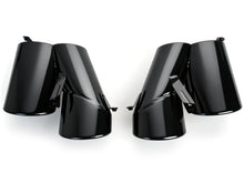 Gloss Black 4" Quad Staggered Exhaust Tips For Honda Accord 4dr Sedan 2018-2022