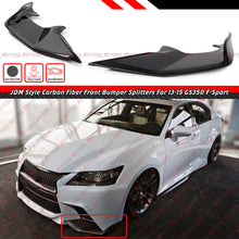 Carbon Fiber Front Bumper Splitter Lip Lower Canards For 2013-2015 Lexus GS350 F Sport