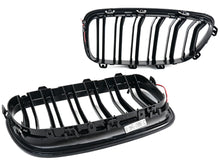 For 2010-2016 BMW 5 Series F10 F11 Front LED Kidney Grille Bumper Upper Grill Gloss Black