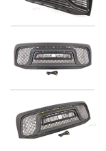 Front Bumper Grille Mesh Grill Matte Black W/Lights for Dodge Ram 1500 2006-2008