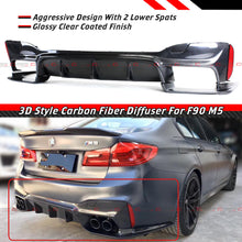 For 2018-2023 BMW F90 M5 3D Style Carbon Fiber Rear Bumper Diffuser Lower Valance