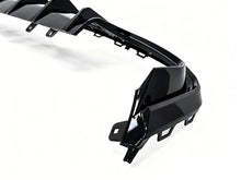 （Only Sline）For Audi A6 S6 C8 2019-2025 Rear Bumper Lip Rear Diffuser Gloss Black + Chrome Exhaust Tips
