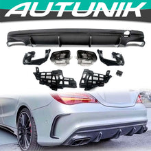 Carbon Look Rear Diffuser for Mercedes W117 C117 CLA250 CLA45 AMG 2013-2019