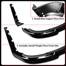 For 2017-2021 Jeep Grand Cherokee SRT AMPP Gloss Black Winglet Front Bumper Lip