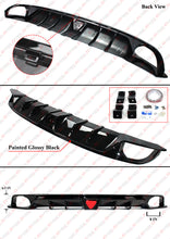 For 2022-2026 Honda Civic Mc Style Fe180 Gloss Black Rear Diffuser W/ Led Light