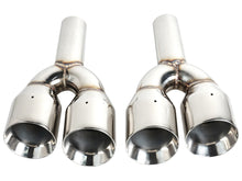 Pair Quad 4" Out Exhaust Tips 2.5" In Fit Ford Mustang S550 2.3L EcoBoost 15-23 / Challenger 2008–2023 (3.6L V6 SXT/GT, 5.7L V8 R/T)