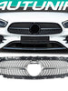 Silver Diamond Front Grille Grill For Mercedes-Benz E W213 Sedan 2021-2023 (AMG Sport Line & Avantgarde)