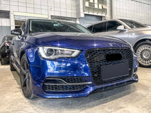 For 2014-2016 Audi A3 8V RS3 Style Front Grille (Gloss Black Frame + Honeycomb)
