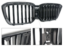 For BMW X3 G01 X4 G02 LCI 2022-2024 Front Grille Single Slat Grill w/LED Lights