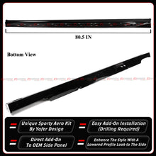 For 2023-2025 Honda Accord Yofer Black Side Skirt Extension - Meteorite Gray Trim