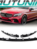 3pcs Gloss Black Front Bumper Lip Molding Trim For Mercedes C-Class W205 Sedan Coupe C300  AMG 2019-2021 di102