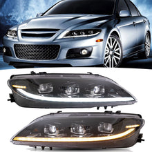 Pair LED DRL Projector Headlights For Mazda 6 2003-2007 2008 Startup Animation