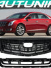 Black Front Upper Grille + Bumper Lower Grill For  Cadillac XTS 2013-2017 w/o Camera