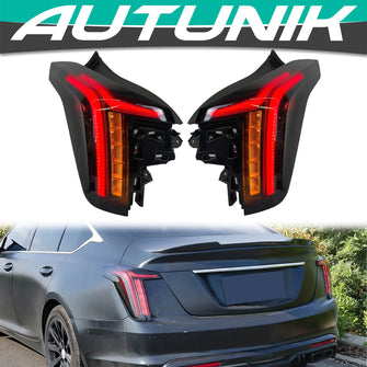 For 2020-2023 Cadillac CT5 CT5-V Smoke LED Sequential Tail Lights Turn Signal Lamp