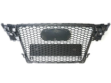 For Audi A4 S4 B8 2009-2012 RS4 Style Silver Front Henycomb Mesh Bumper Grill