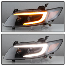 Left+Right Black Headlamps for Infiniti 2003-2008 FX35 FX45 LED DRL Tube Switchback Signal Headlights