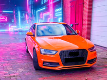 RS4 Style Gloss Black Honeycomb Front Grille Grill for AUDI A4 S4 B8.5 2013-2016